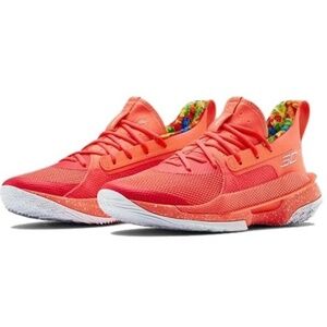 Under Armour Men's 8.5 Red X Sour Patch Kids Curry 7 'Peach Plasma'